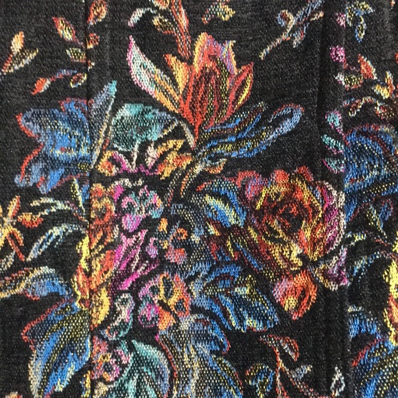 CHICO’S Boho Bohemian Minimalist Lagan Look Tapestry Jacket Rich Winter Coloring - Picture 12 of 16